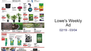 Lowe's Weekly Ad 02/19 - 03/04