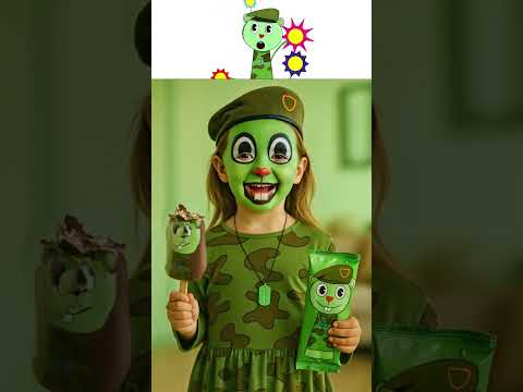 Flippy (from Happy Tree Friends) Sprunki OC Action Eating Ice-Cream Challenge Meme !