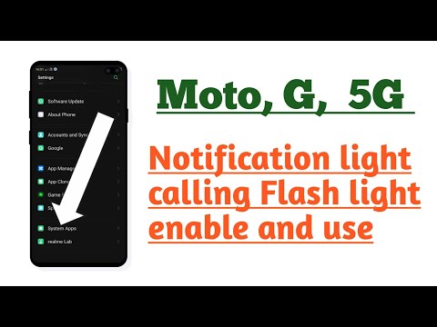 Moto G  5G , Calling flash light blink notification light blink hidden features How to use
