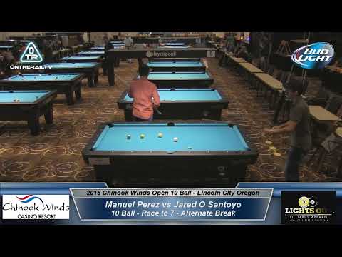 Manuel Perez vs Jared O Santoyo - 2016 CWO 10 Ball