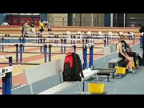12 year old Boss Colenberg 60m hurdles - 1st Meet of 2020-2021 indoor season
