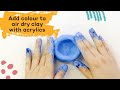 How to: colour air drying clay with acrylic paint