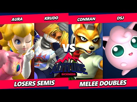 Altitude Sickness Losers Semis - Aura & Krudo Vs. conman & dsj - Smash Melee - SSBM