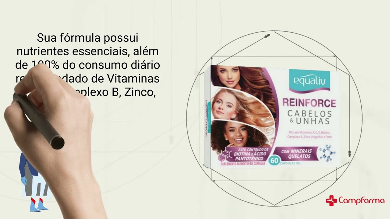 Reinforce Cabelos E Unhas 60 Cápsulas Equaliv