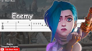 Imagine Dragons &amp; JID - Enemy (Arcane: League of Legends) Guitar Tutorial