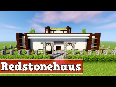 How to build a redstone house in Minecraft |  Build Minecraft Redstone house german tutorial
