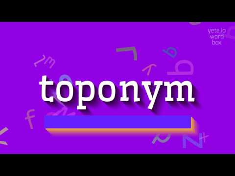 TOPONYM - HOW TO PRONOUNCE IT? #toponym