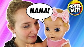 LUVABELLA PUPPE deutsch | Nina als Mama - super realistische Baby Puppe spricht & lacht
