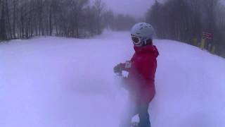 preview picture of video 'Ed at Stratton - Powder Day - Lower Tamarack'