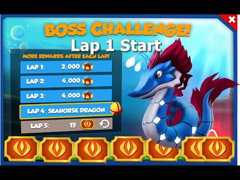 Seahorse Dragon Boss Challenge-Dragon Mania legends | Ancient Event | DML