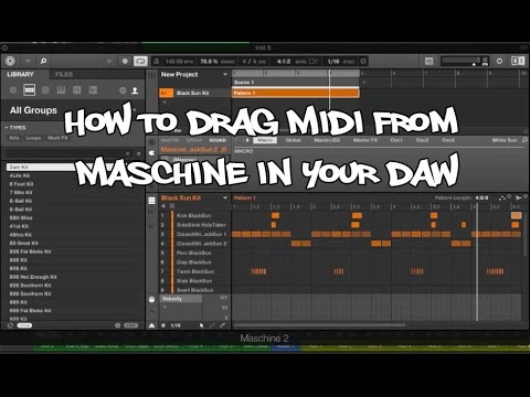 How to Drag Midi or Audio Clip out of Machine into DAW - Maschine Tutorials