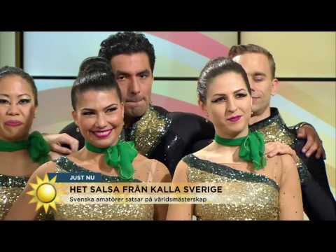 Svängom i studion: Svenskarna satsa på guld i salsa-VM - Nyhetsmorgon (TV4)