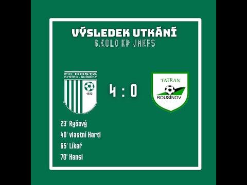 FC Dosta Bystrc - Kníničky : TJ Tatran Rousínov 4:0 (2:0)