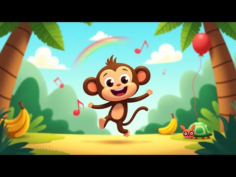 Macaco Pulador na Floresta Mágica 🌴 – Música Infantil Divertida para Dançar e Brincar!
