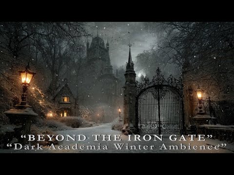 “Beyond the Iron Gate of Winter — A Gothic Snowfall for Reading & Thought” | Dark Academia Ambience