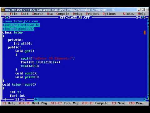 Asecending Using class in C