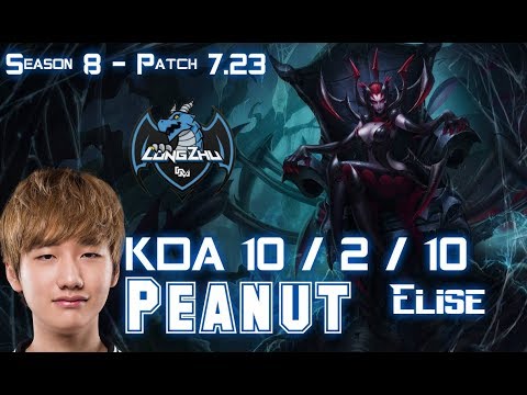 LZ Peanut ELISE vs KHA'ZIX Jungle - Patch 7.23 KR Ranked