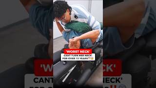 ‘STIFFEST NECK’ IVE CRACKED‼️😱 #chiropractic #backpain #neckpain #trending