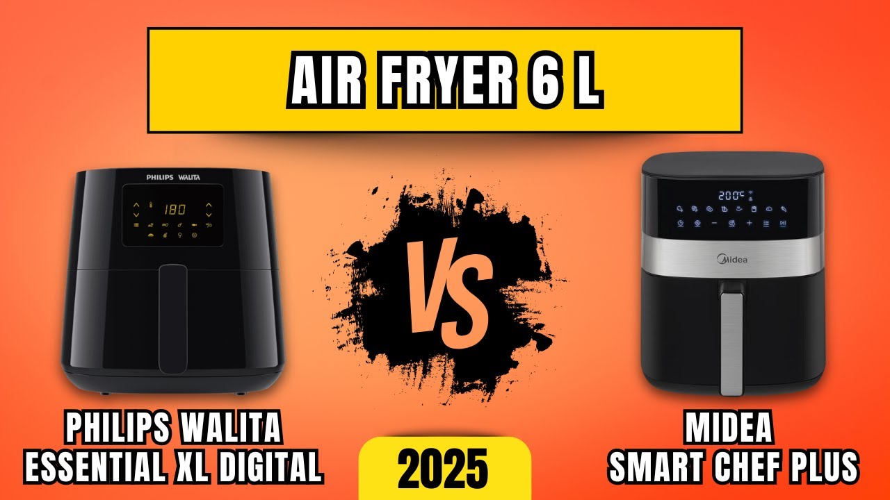 Miniatura da avaliação em vídeo de Fritadeira Air Fryer Midea 6L Smart Chef Plus Preta