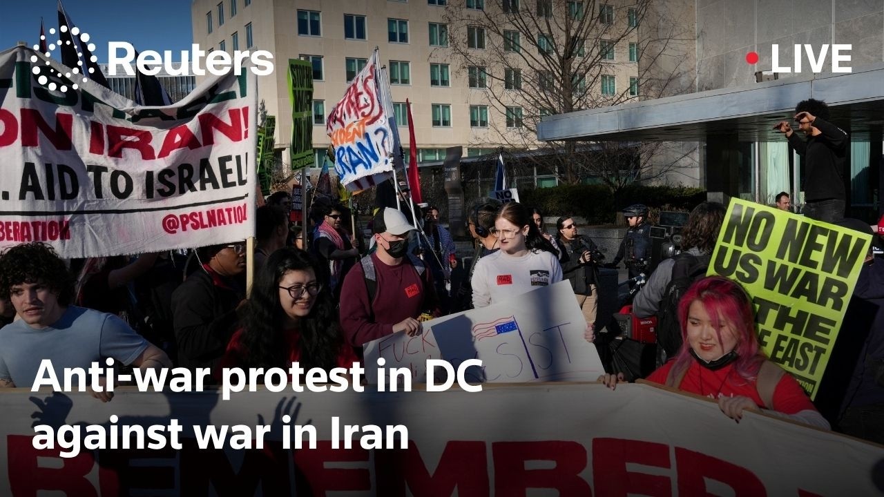 Video | LIVE: Anti-war protest in DC against war in Iran