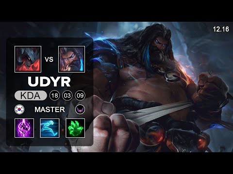 Udyr vs Aatrox Top - KR Master - Patch 12.16 Season 12
