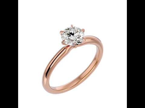 Inel de logodna Splendid Briliant Rose Aur 18k Diamant Natural - Andreea