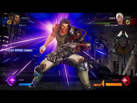 MARVEL VS. CAPCOM: INFINITE Stark and Spencer vs Dante and Rocket