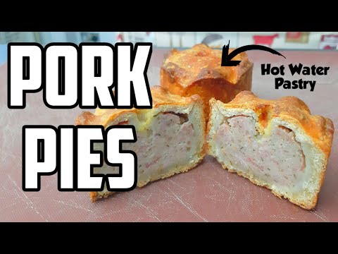 Traditional English Pork Pies with Hot Water Pastry