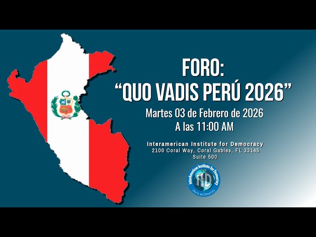 Vídeo relacionado con Democracy Paper No. 30. Foro “Quo Vadis Perú 2026”