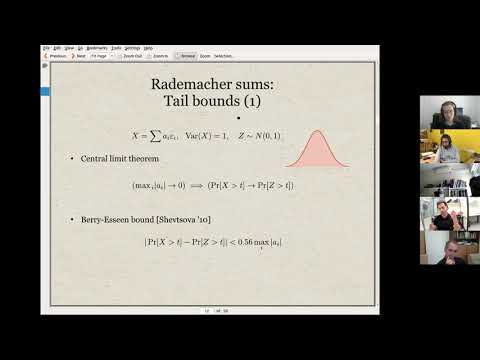 JIPS - Ohad Klein (BGU) / On the distribution of Randomly Signed Sums and Tomaszewski’s Conjecture