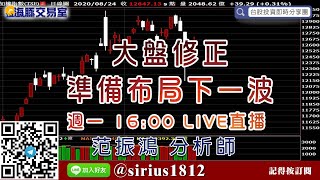 【海豚交易室】#范振鴻 0824，大盤修正 準備布局下一波 週一 16:00 LIVE直播 (圖)