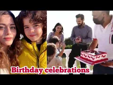 Sila Tarkoğlu and Halil Ibrahim Ceyhan celebrate the Birthday 🎂🥳🎉🎈 at the Set of Emanet