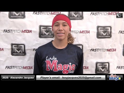 2025 Alexandra Jacques 4.0 GPA - Athletic Catcher & Outfield Softball Skills Video Lady Magic - ODM