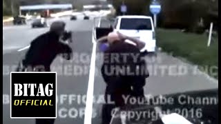 HOT PURSUIT ON A SUSPECT CARRYING GUN, ENDED ON A FREEWAY!