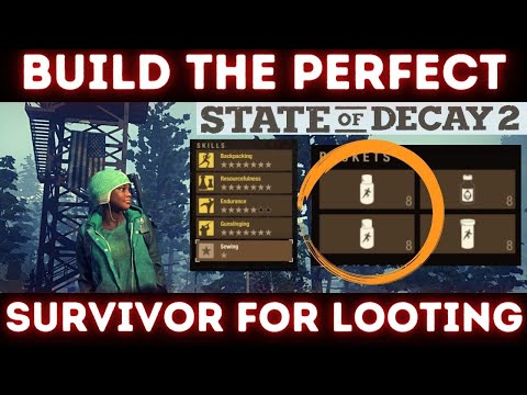 How to have a survivor with 12 INVENTORY SLOTS who can STACK 8 CONSUMABLES & LOOT SUPER FAST!!