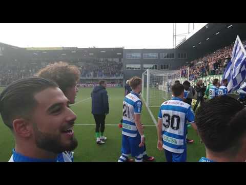 Feest na afloop IJsselderby PEC Zwolle - Go Ahead Eagles (3-1)