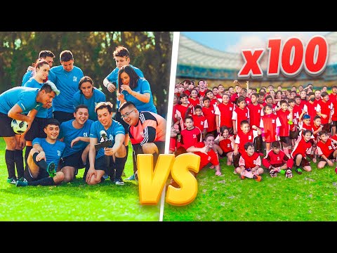JUGAMOS UN PARTIDO DE FÚTBOL CONTRA 100 NIÑOS