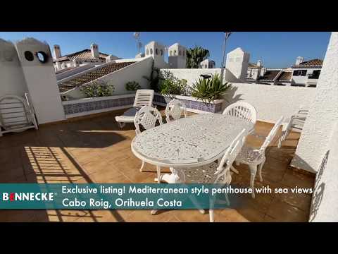SOLD 3324 - Penthouse in Cabo Roig, Orihuela Costa - Sea views, mediterranean style