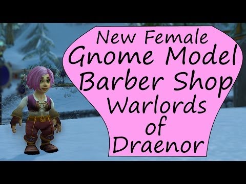 Female Gnome Barber Shop Hair Customization - Warlords of Draenor Beta (WoD)