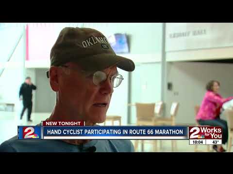 Hand Cyclists Ride in Marathon