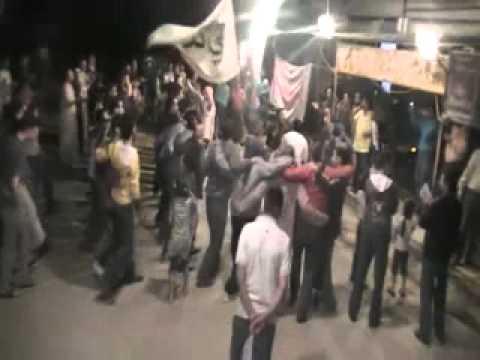 مظاهرة مسائية في مدينة القصير في ريف حمص