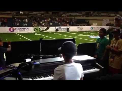 Ricky Watters Jr performing halftime at AFL All-star game i