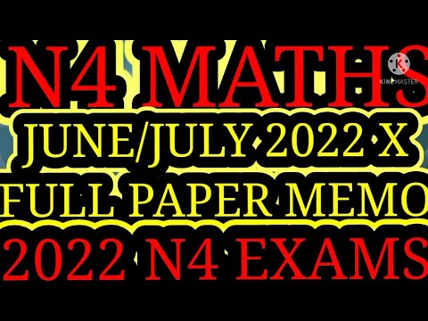 Mathematics N4 June/July 2022 Full Paper August 2022 Exams @mathszoneafricanmotives