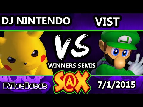 S@X 104 - Vist (Luigi) Vs. DJ Nintendo (Pikachu) SSBM Winners Semis - Smash Melee