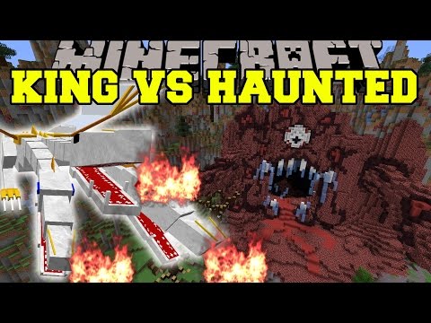 PopularMMOs - ULTIMATE KING VS HAUNTED MANSION - Minecraft Mods Vs Maps (EXPLOSIVE BEAMS & CRUSHING!)