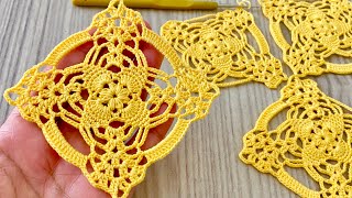 Amazing and Super Easy Crochet Square Motif Pattern❗️How to Make Step by Step
