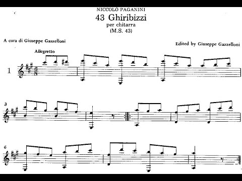 43 Ghiribizzi MS 43 By Niccolò Paganini (with Score)