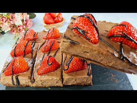 Chocolate Pudding Strawberries Cake