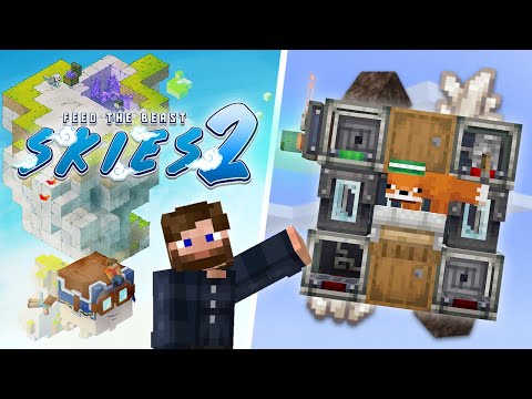 FTB Skies 2 EP3 Best Early Storage Setup & How to Get Quartz & Soul Sand