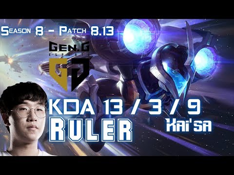 GEN Ruler KAI'SA vs SWAIN Bot Lane - Patch 8.13 KR Ranked